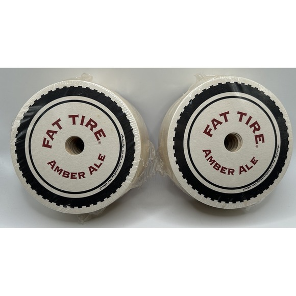 New Belgium Fat Tire Ale Other - Fat Tire Amber Ale New Belgium Bar Disposable Cardboard Coasters Mancave 100 Pcs